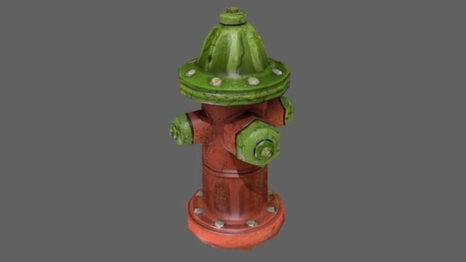 Hydrant  prop lowpoly for videogame Free low-poly 3D model