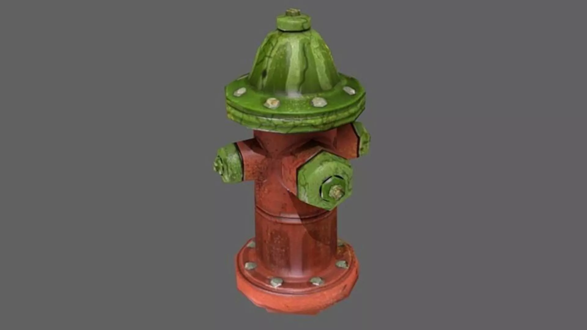 Low Poly Fire Hydrant Street Prop Game Ready 3D Model Free low-poly 3D model