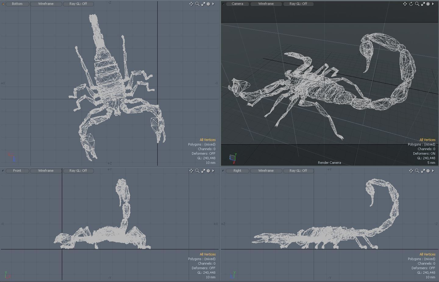 A highly detailed and UV textured 3d model of a scorpion 3D model_13