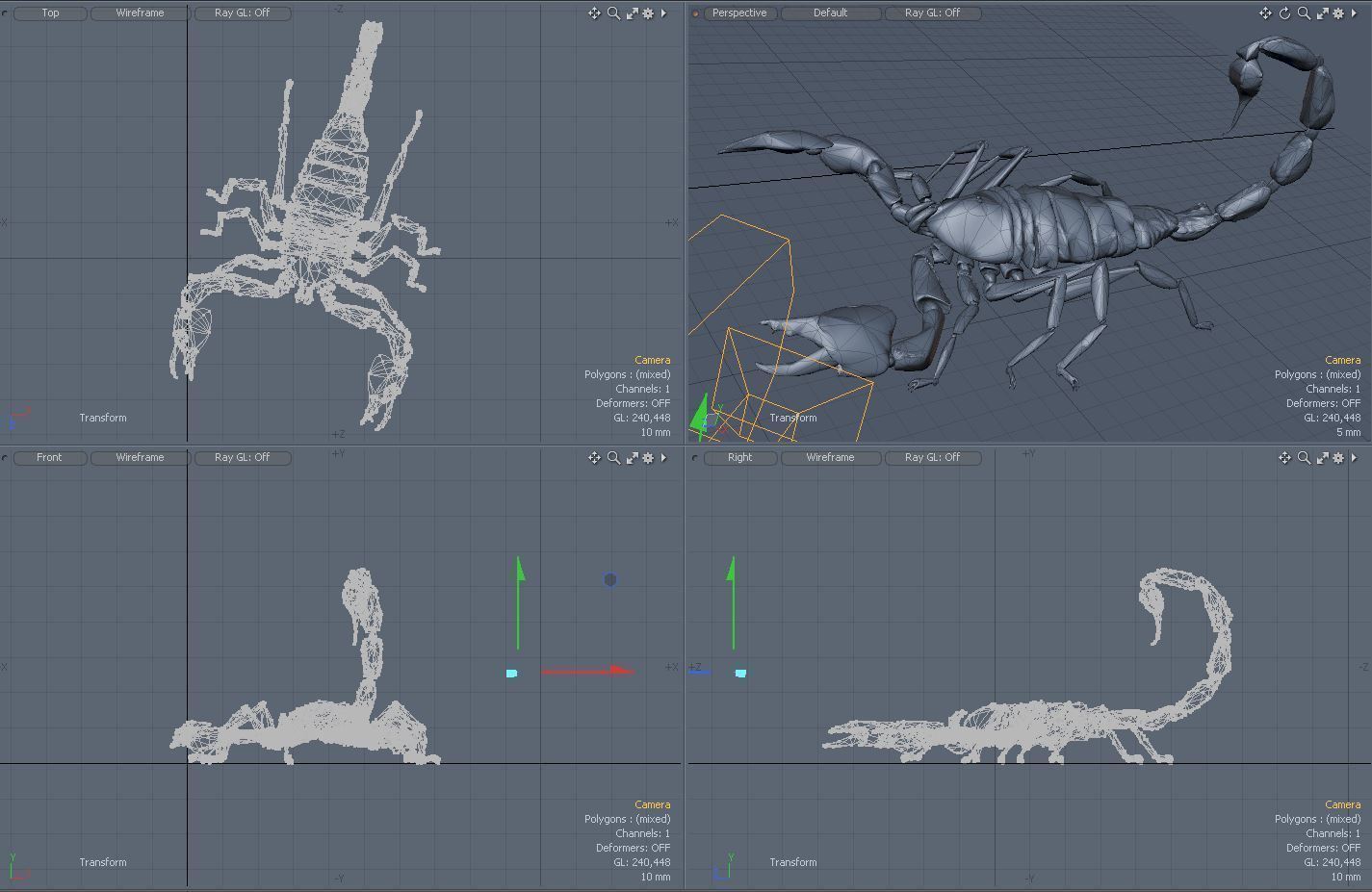 A highly detailed and UV textured 3d model of a scorpion 3D model_11