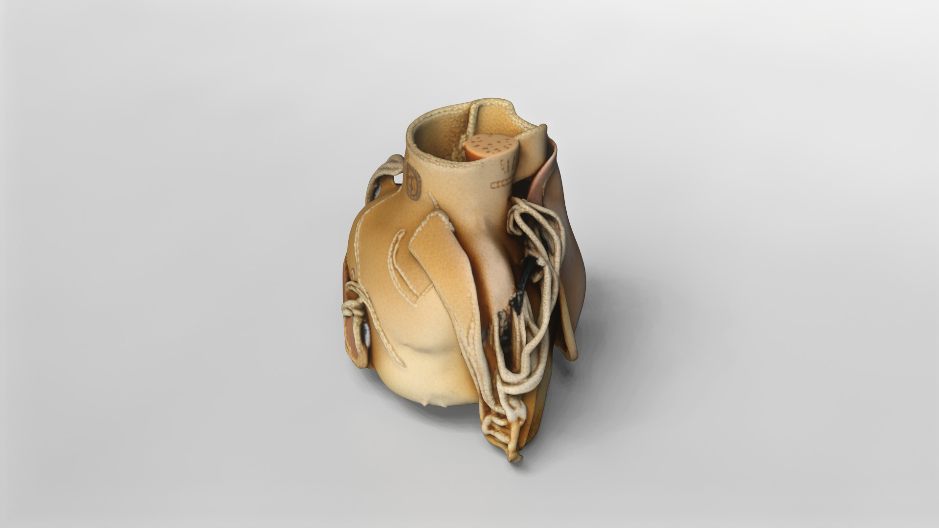 Vintage Leather Pouch 3D Model 3D model_2