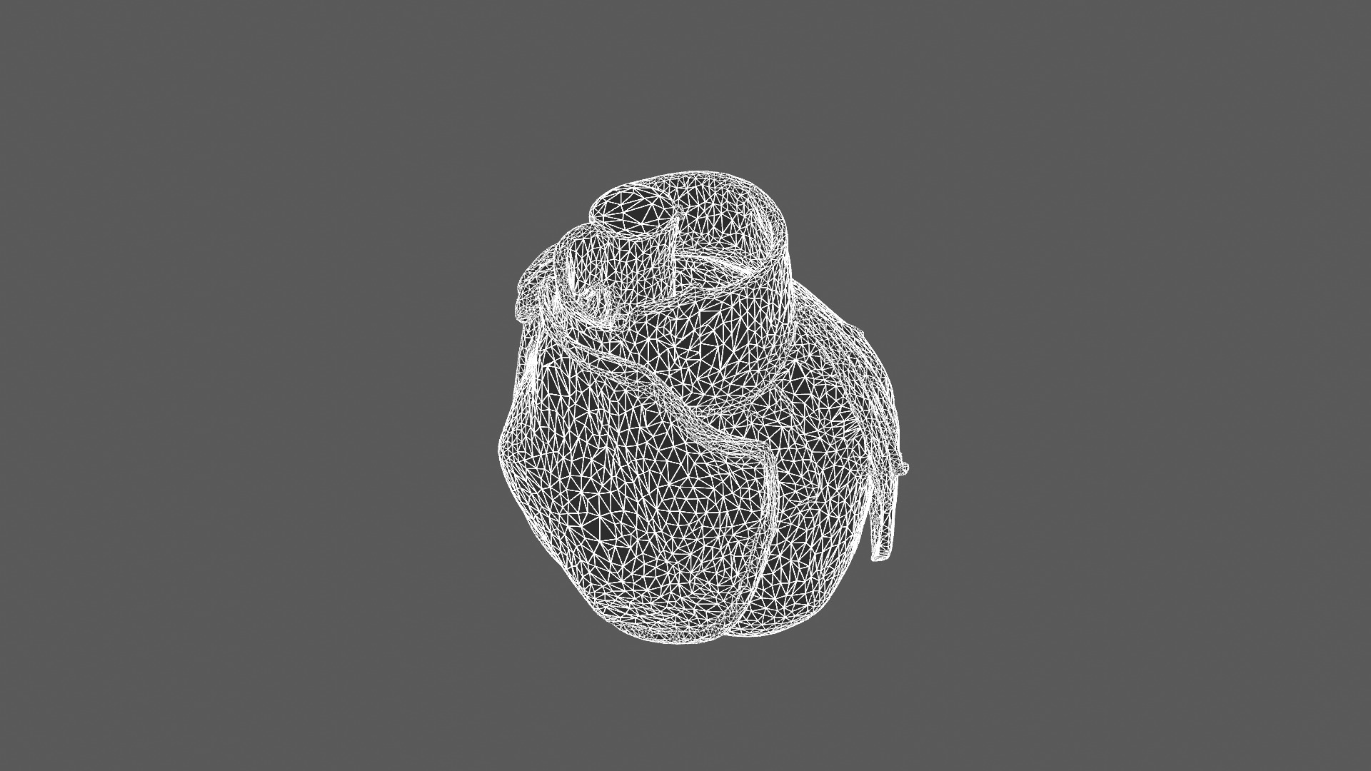 Vintage Leather Pouch 3D Model 3D model_9