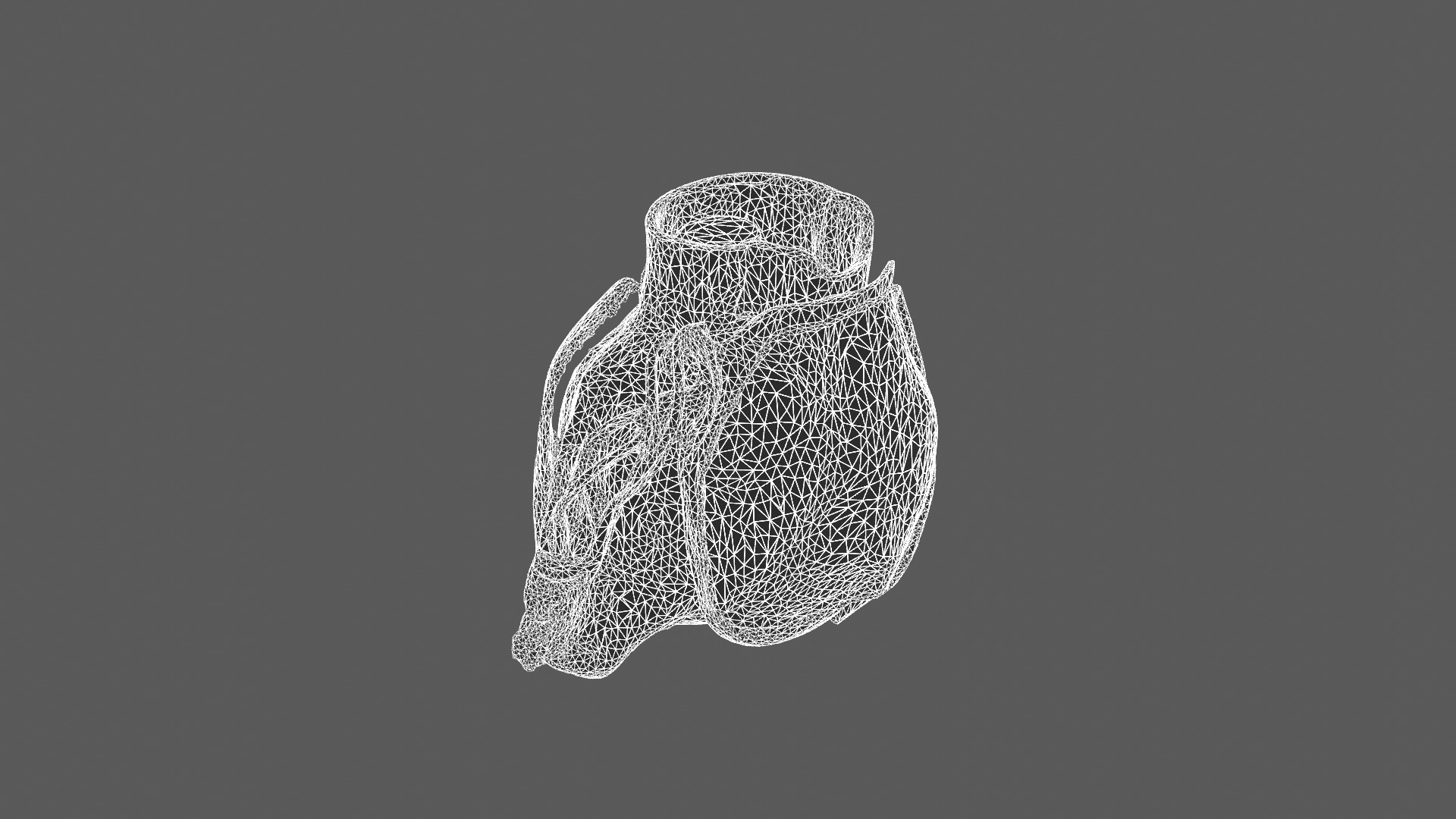 Vintage Leather Pouch 3D Model 3D model_8