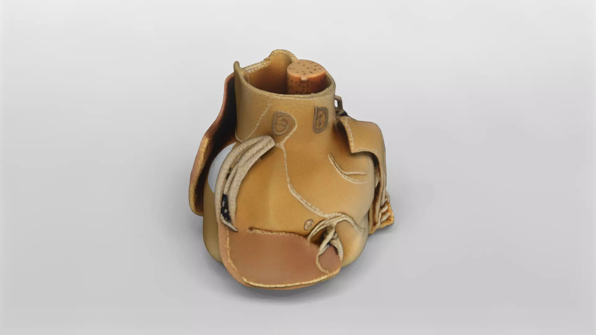 Vintage Leather Pouch 3D Model 3D model_0