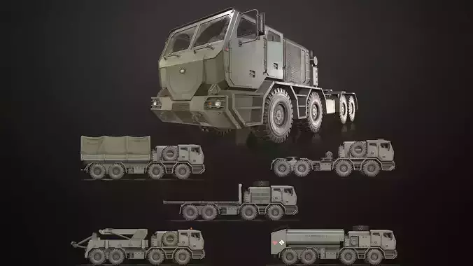 Heavy Military Truck V2 - Pack 1