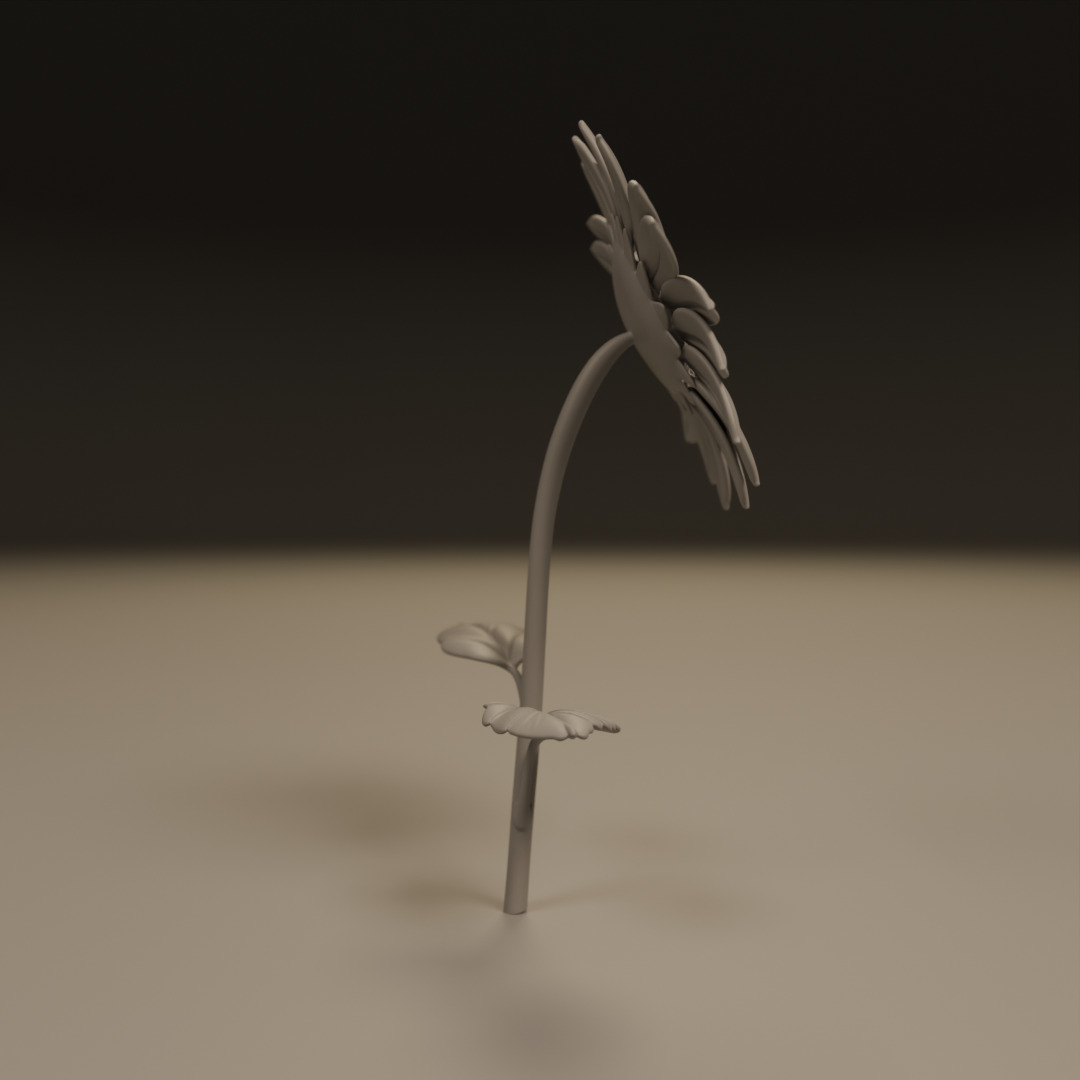 sunflower 3D print model_1