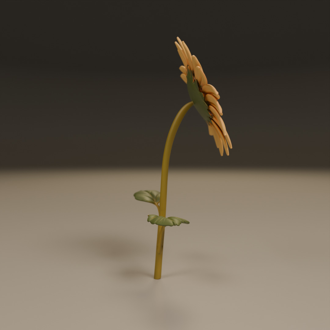 sunflower 3D print model_10