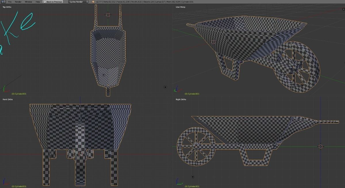 Garden Pack scene models with textures Low-poly 3D model_10