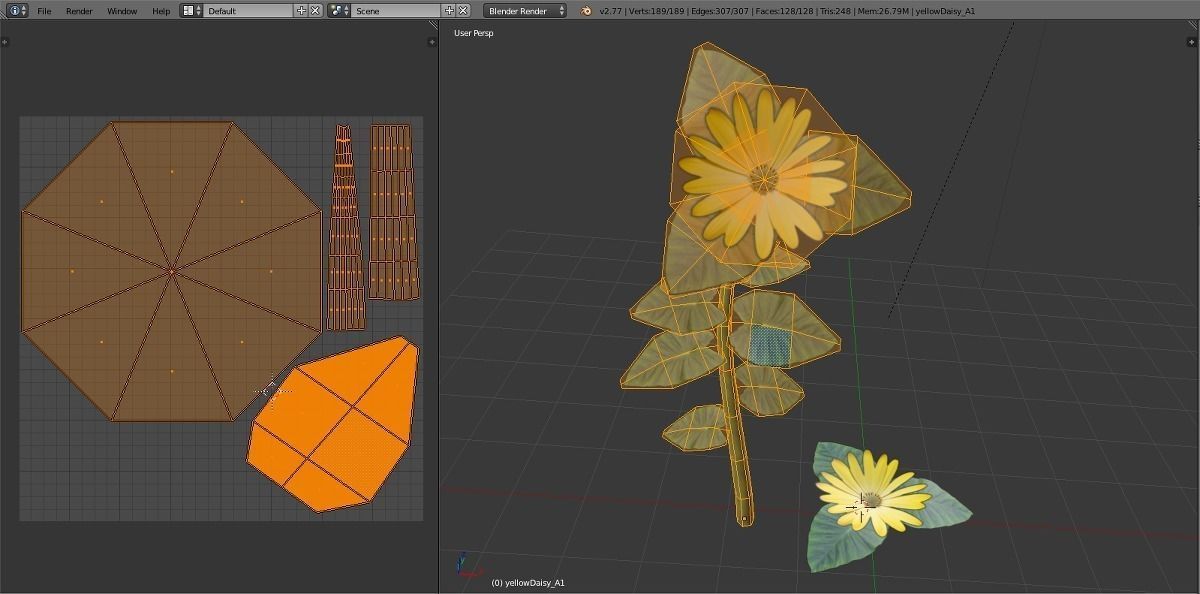 Garden Pack scene models with textures Low-poly 3D model_13