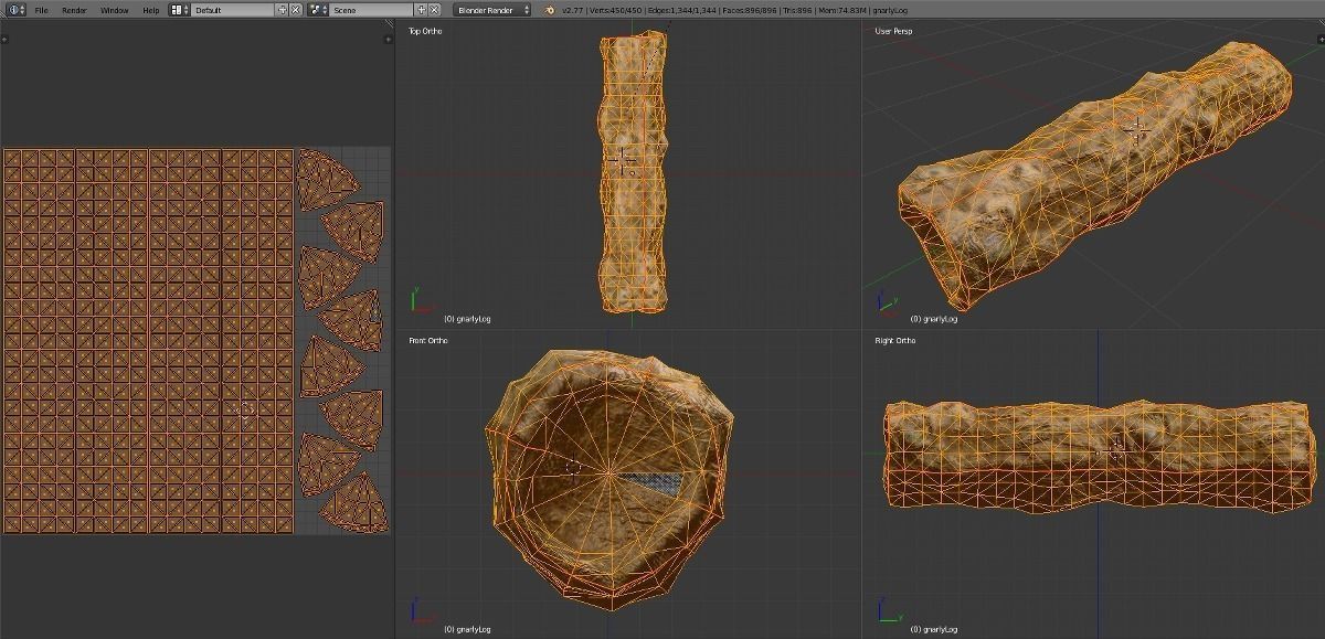 Garden Pack scene models with textures Low-poly 3D model_11