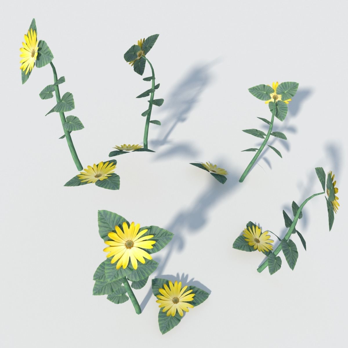 Garden Pack scene models with textures Low-poly 3D model_7