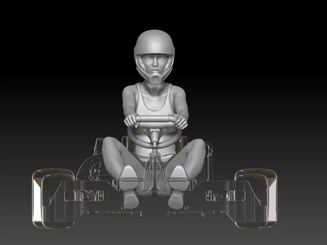 go kart girl 1 3D print model_0