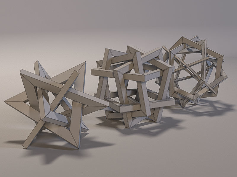 Orderly Tangles Low-poly 3D model_5