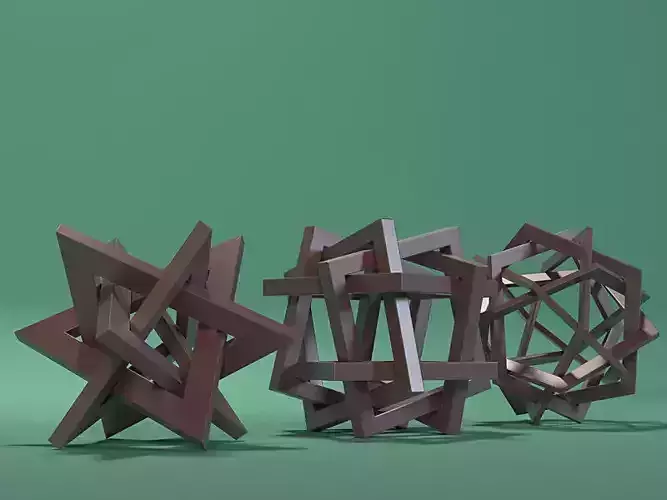 Orderly Tangles Low-poly 3D model