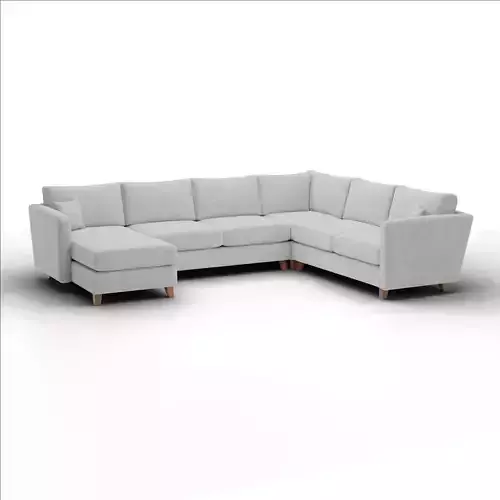 Lori Chaise L Sectional Soft Fabric Modern Living Room Furniture