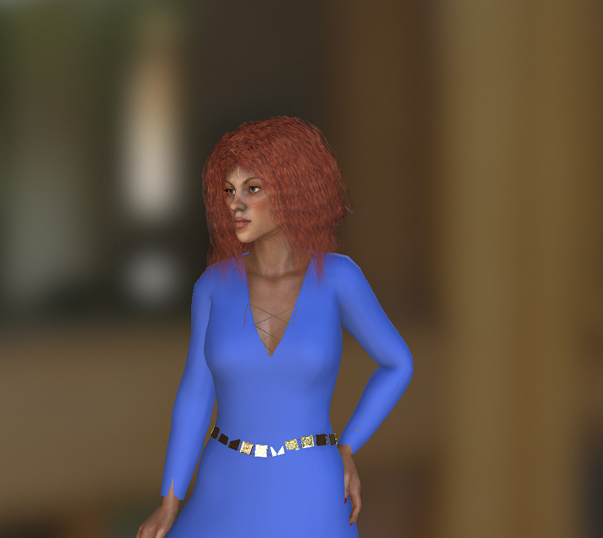 12TH CENTURY TAVERN MAID MAGGIE 3D model_2