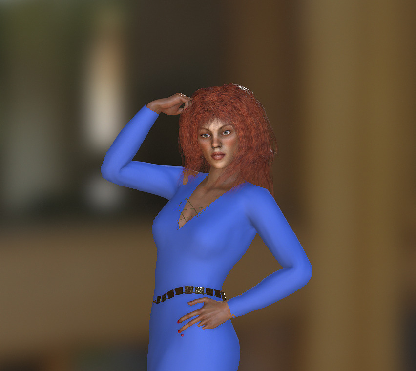 12TH CENTURY TAVERN MAID MAGGIE 3D model_3