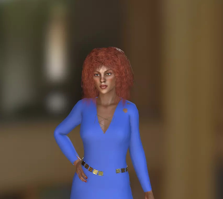 12TH CENTURY TAVERN MAID MAGGIE 3D model_0