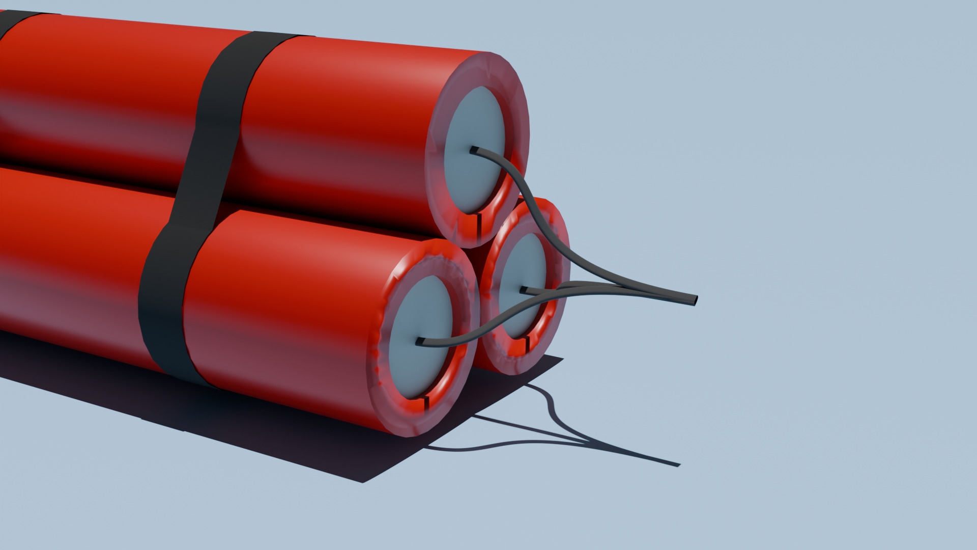 Explosion TNT Plus Wooden Boards PACK Low-poly 3D model_1