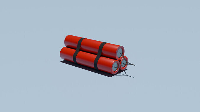 Explosion TNT Plus Wooden Boards PACK Low-poly 3D model