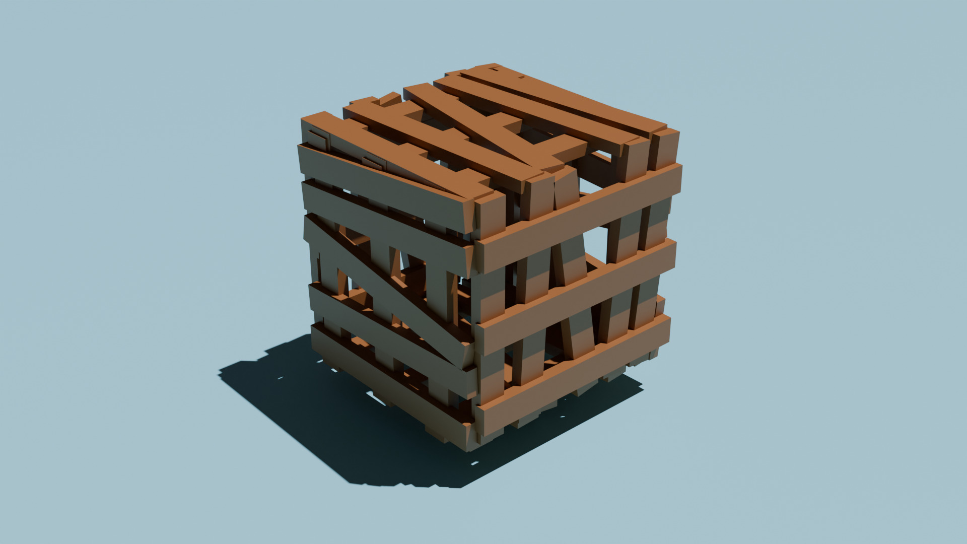 Explosion TNT Plus Wooden Boards PACK Low-poly 3D model_3