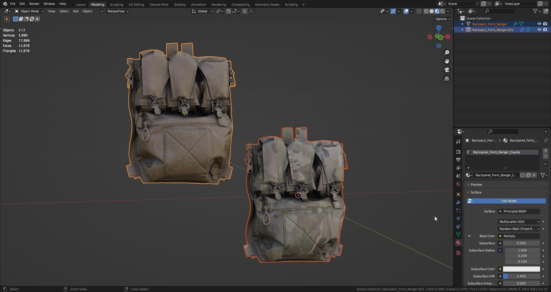 FERRO CONCEPTS BANGER BACK PANEL  Low-poly 3D model_5