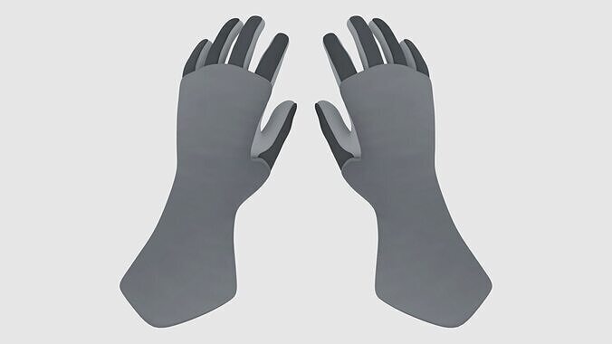 Armored Glove Gauntlets 3D Models Low-poly 3D model