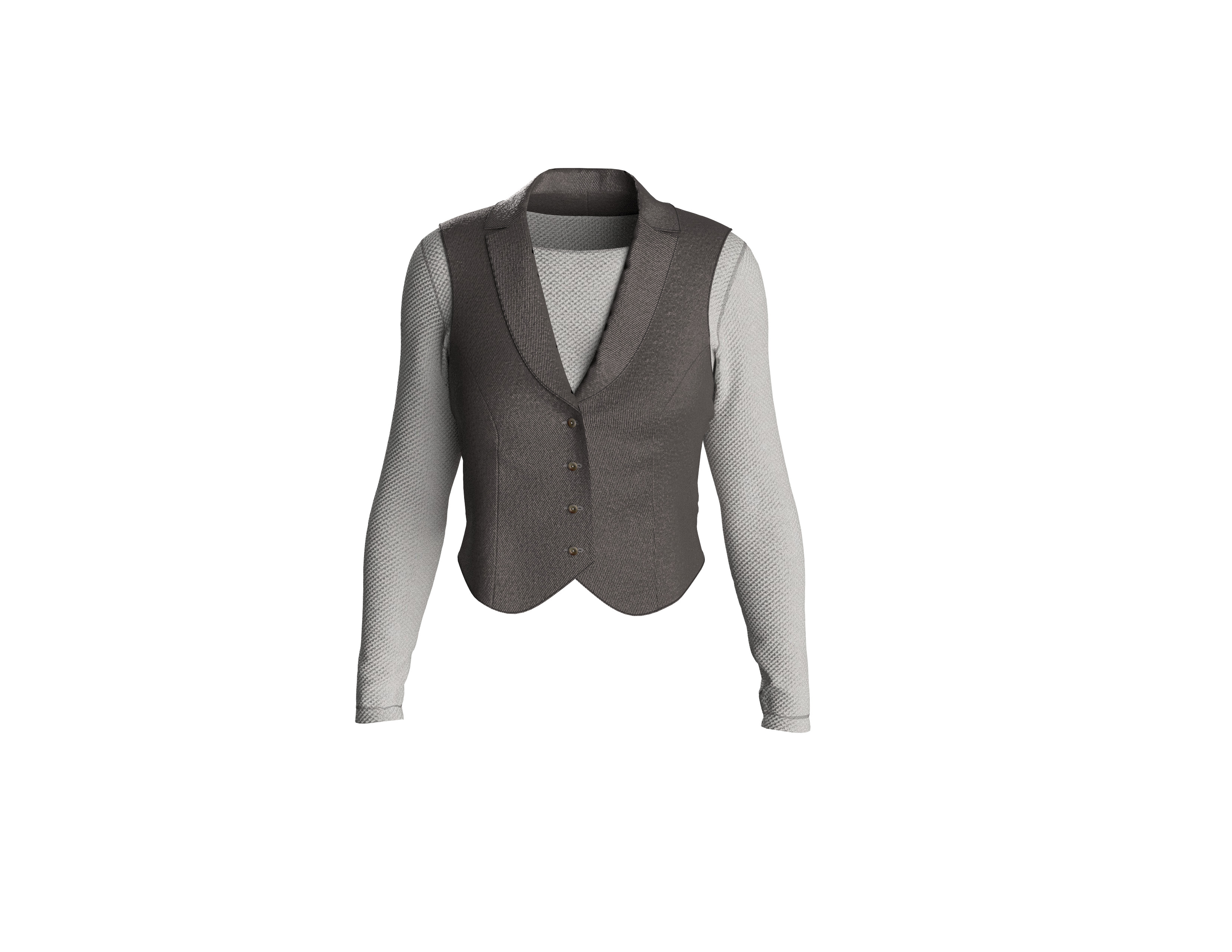 100 waist coat set for women 3D print model_7
