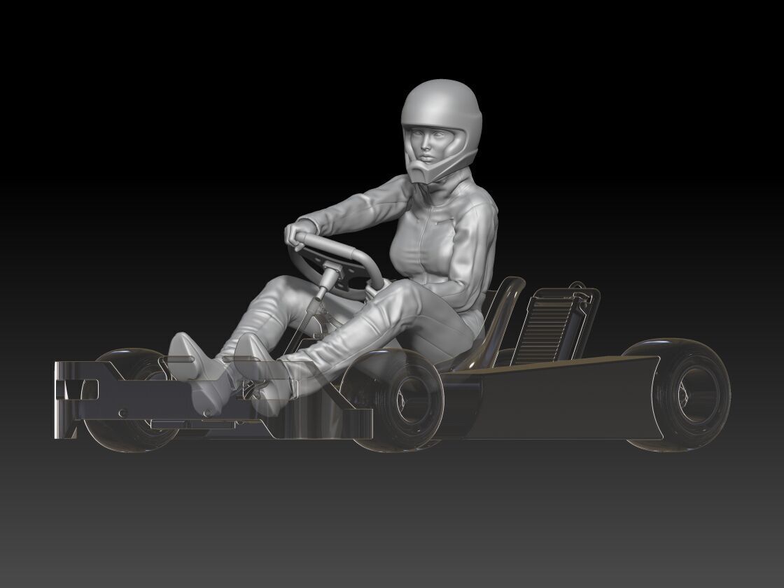 go kart girl 2 3D print model_1