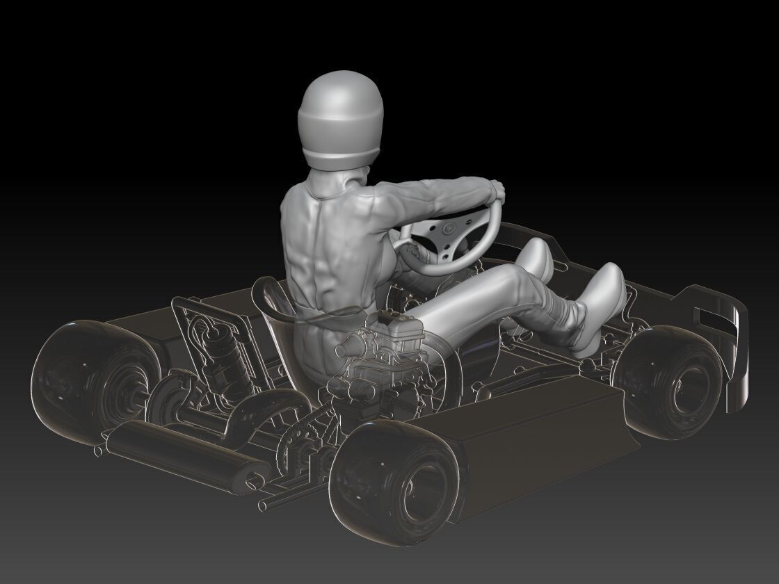 go kart girl 2 3D print model_3