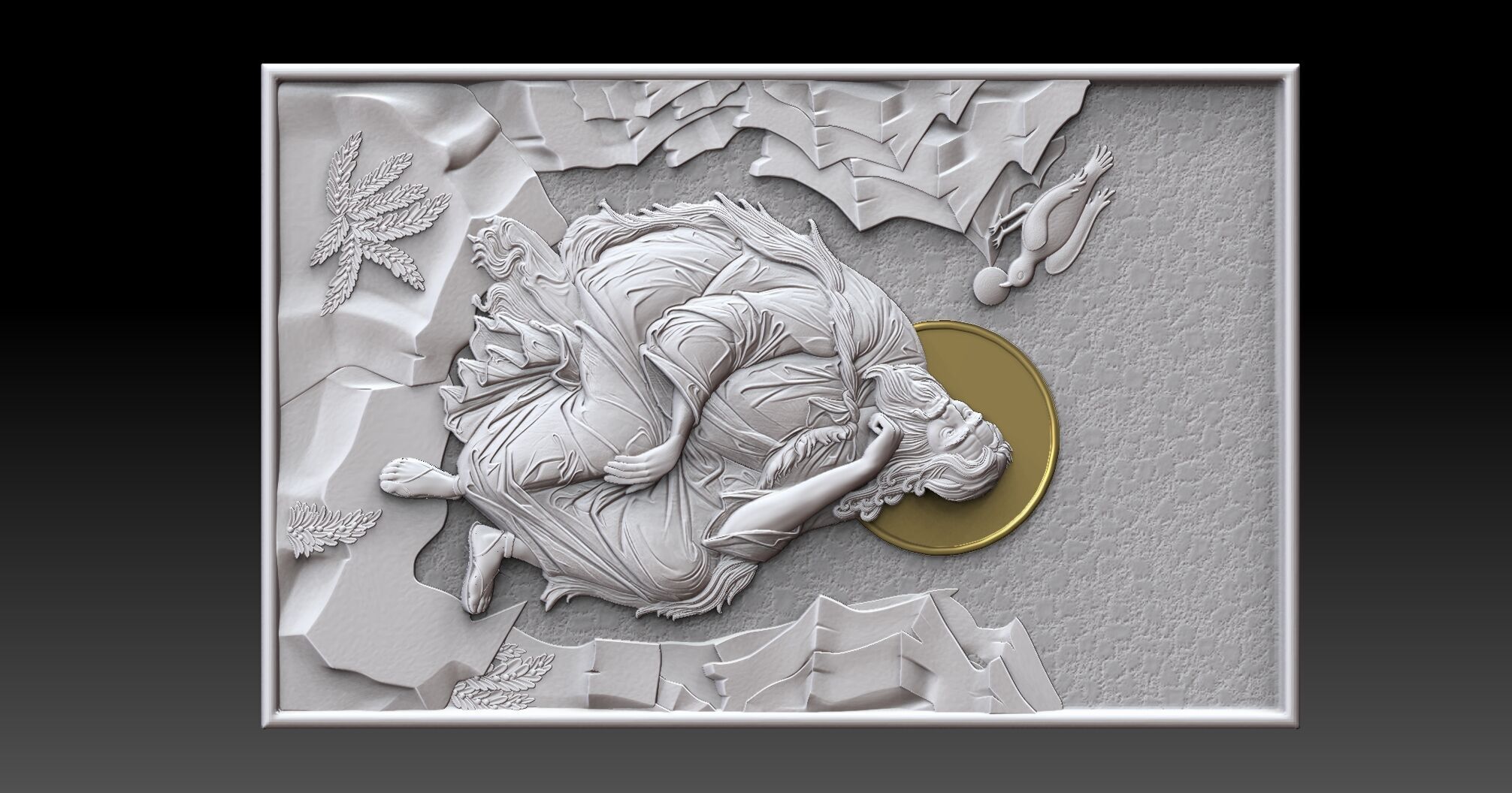 Saint Elijah the Prophet  Relief CNC  3D print model_3