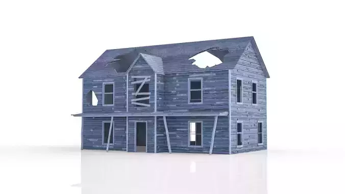 Abandoned Wooden House 3D model