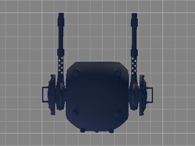 Futuristic Military Drone Low-poly 3D model_9