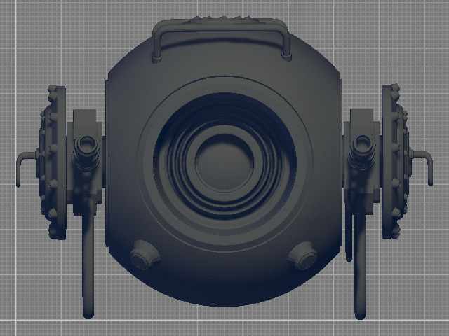 Futuristic Military Drone Low-poly 3D model_6