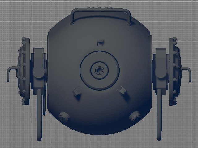 Futuristic Military Drone Low-poly 3D model_7