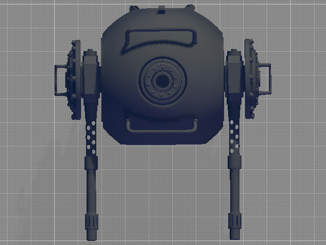 Futuristic Military Drone Low-poly 3D model_8