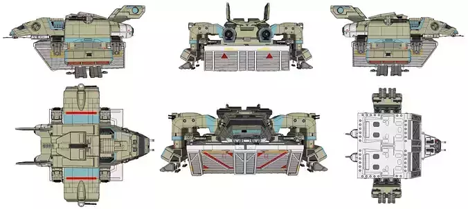 starship troopers dropship 3D model