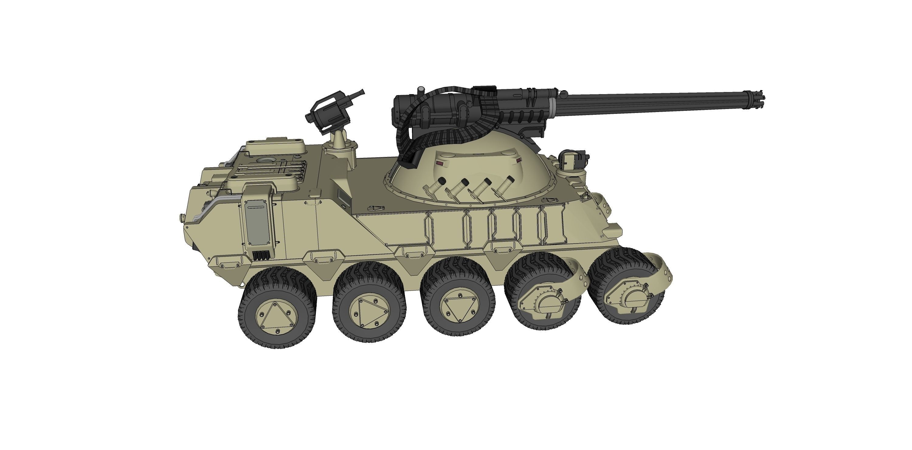 apc 3 military vehicle 3D model_4