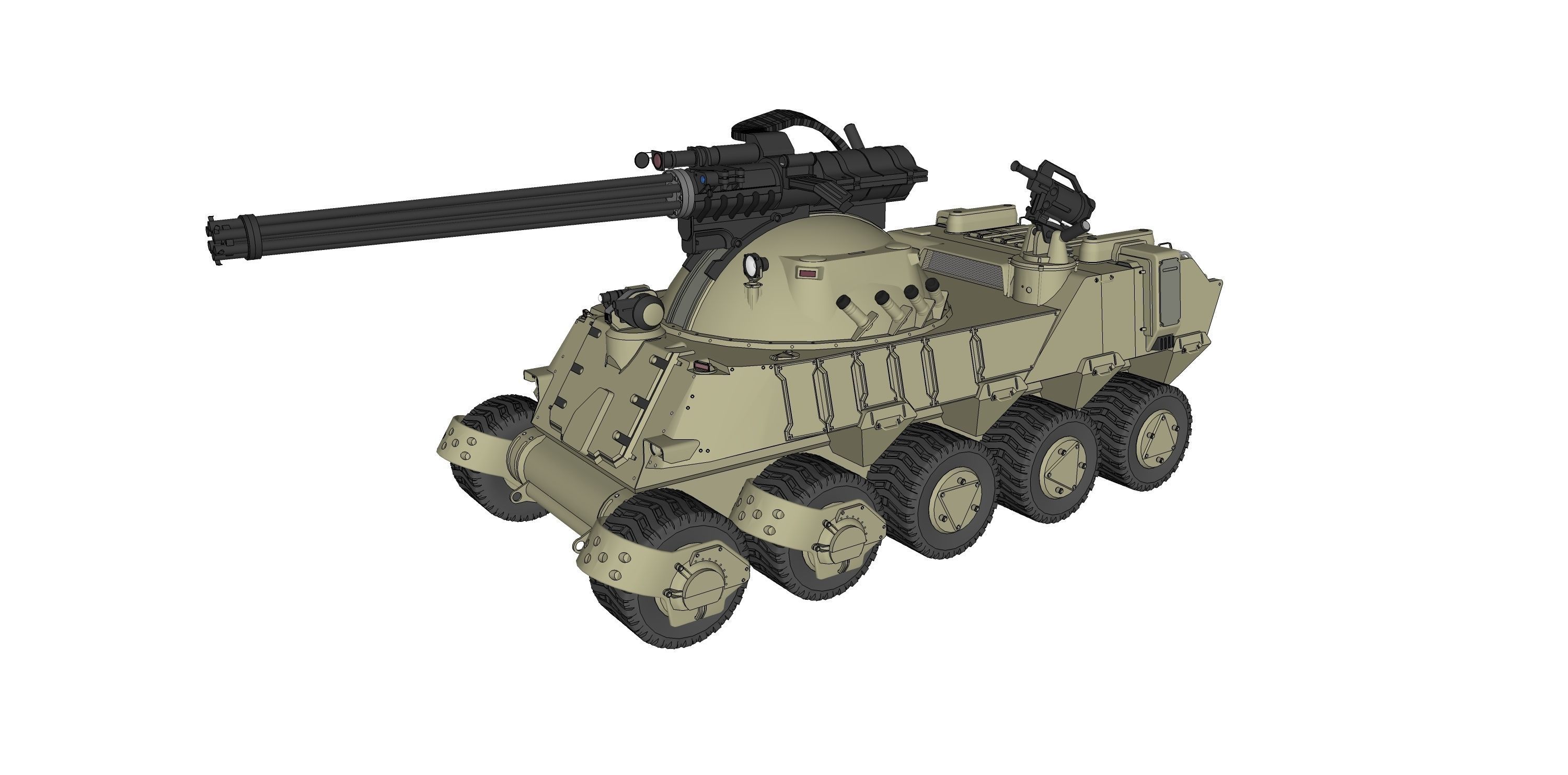 apc 3 military vehicle 3D model_2