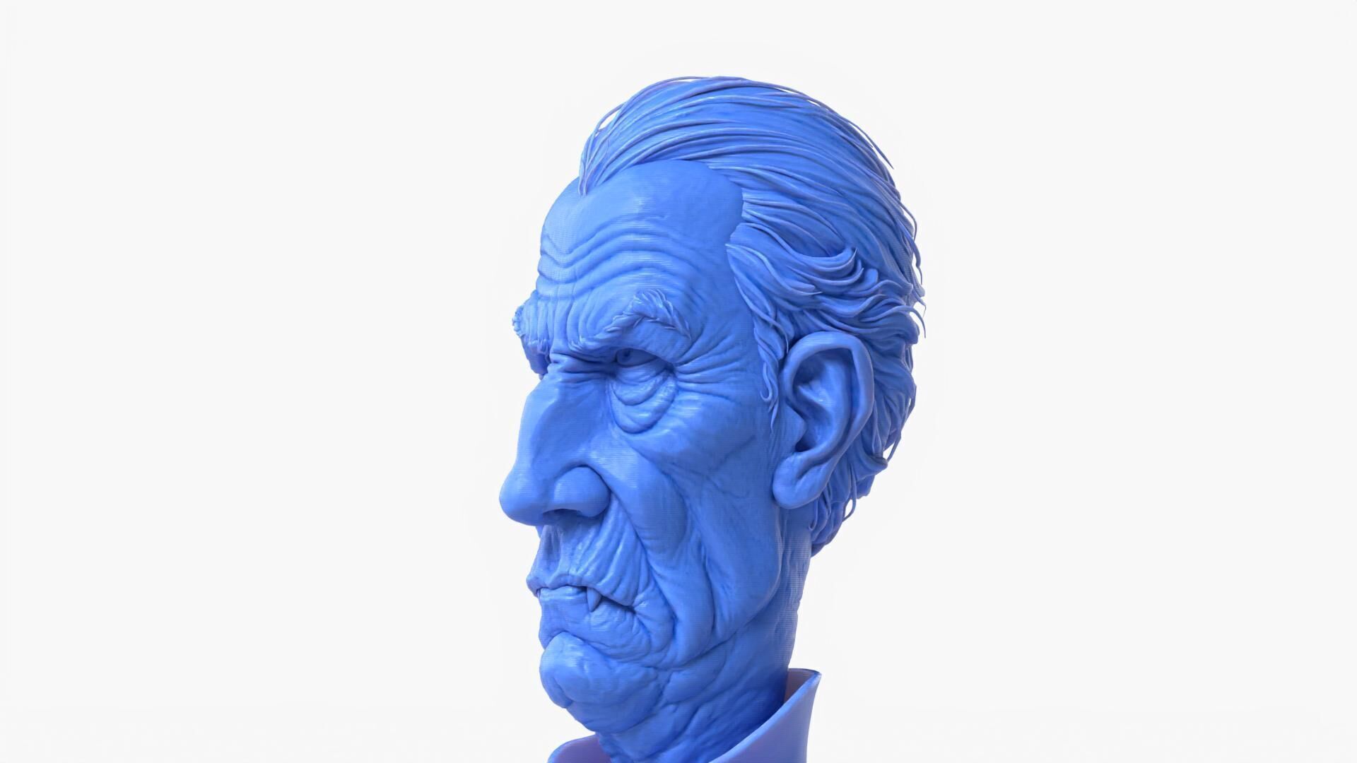 Dracula Bust 3D print model_4