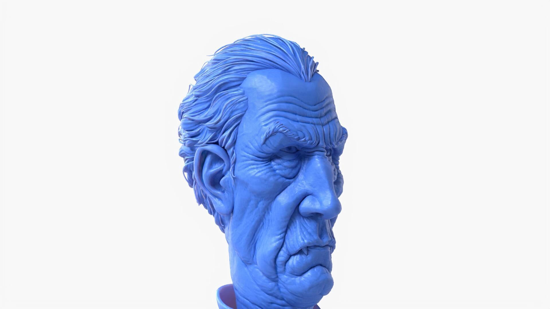 Dracula Bust 3D print model_1