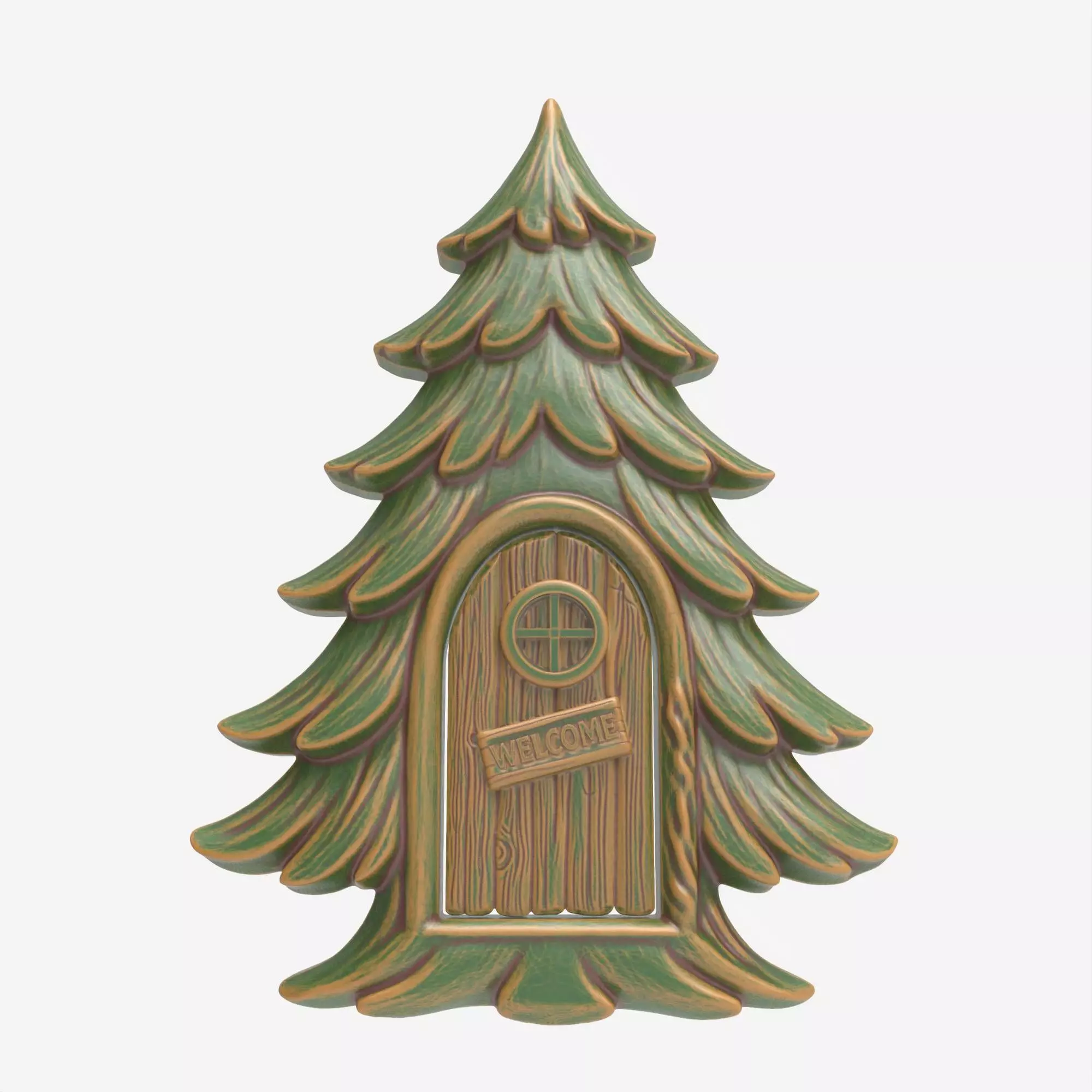 Fairy Christmas House Tree Functional Fantasy Model CNC 3D Print 3D print model_0