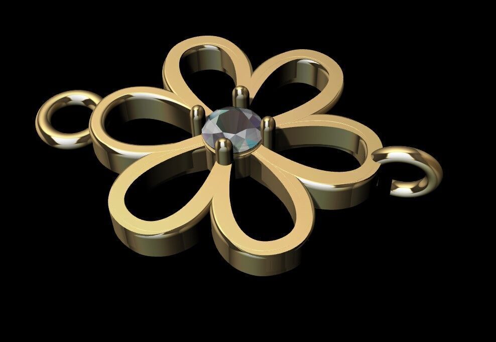 Chain Flower Free 3D print model_7