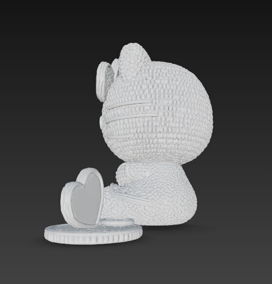 Knitted Hello Kitty Figurine 3D model_22