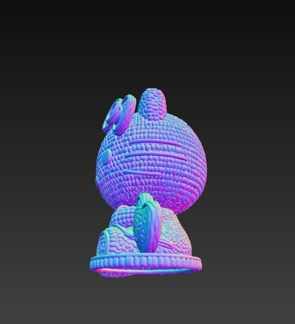 Knitted Hello Kitty Figurine 3D model_14