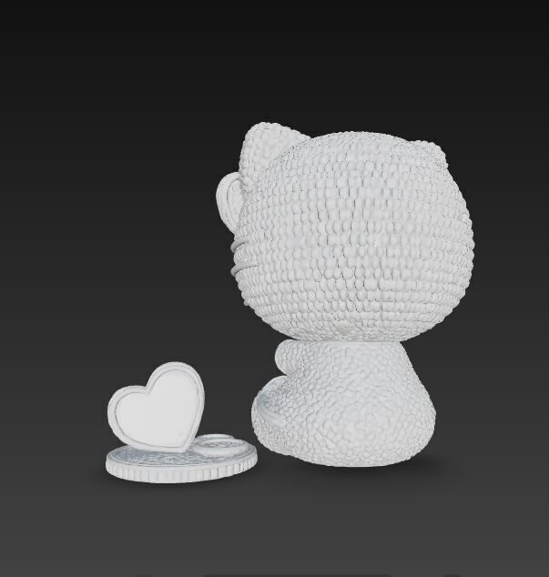 Knitted Hello Kitty Figurine 3D model_21