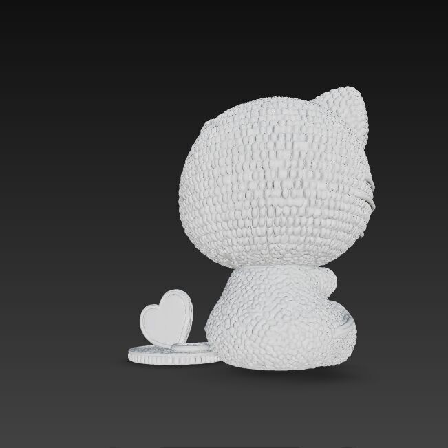 Knitted Hello Kitty Figurine 3D model_20