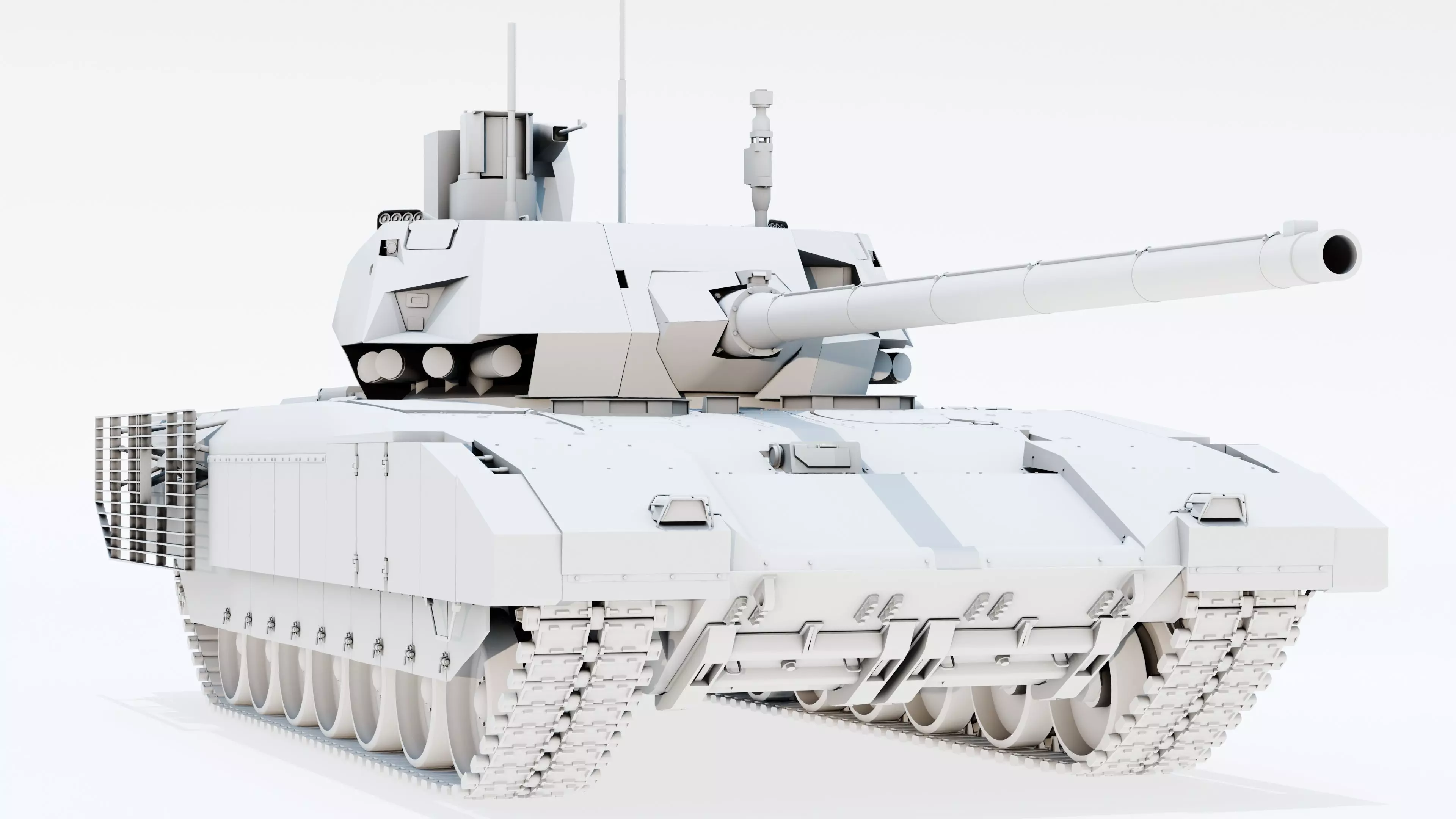T-14 Armata Tank Game Model Low-poly 3D model