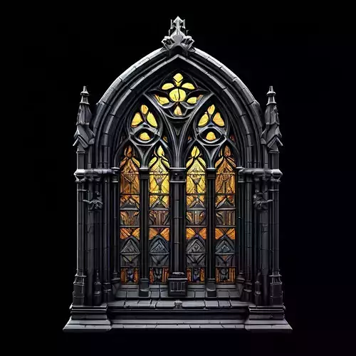 Gothic Stained Glass Window Arch
