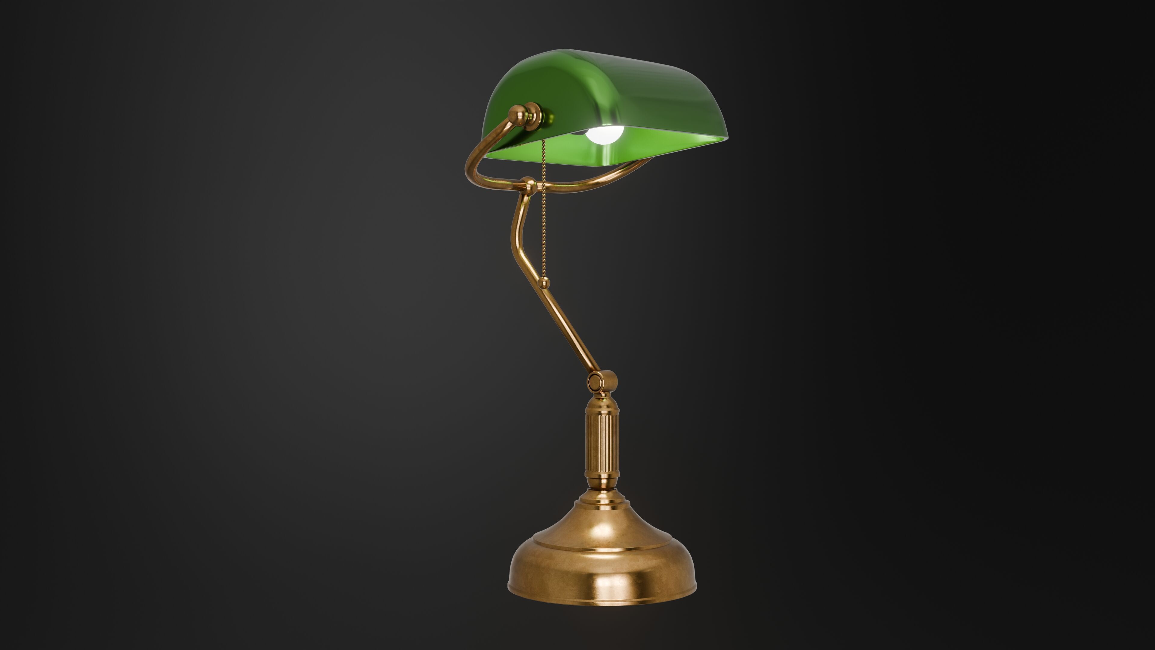 Bankers Lamp 3D Model 3D model_11